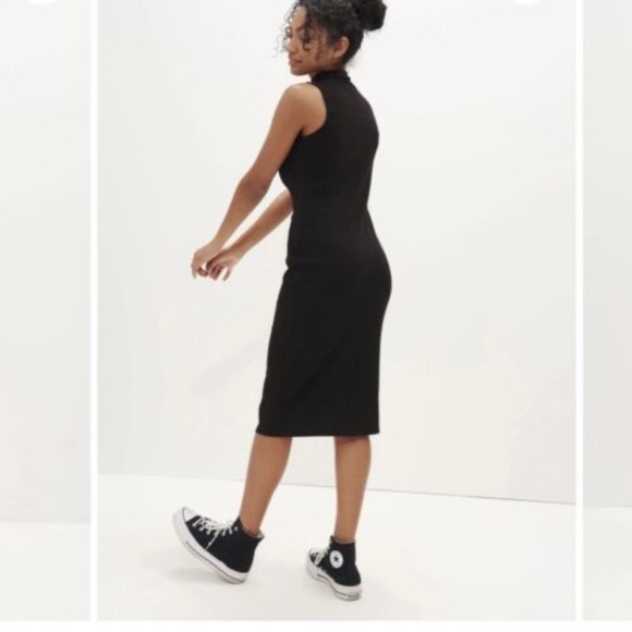 NWT AMOUR VERT Black Ines Mock Neck Sleeveless Dress M ✨Host Pick✨ - Picture 2 of 2